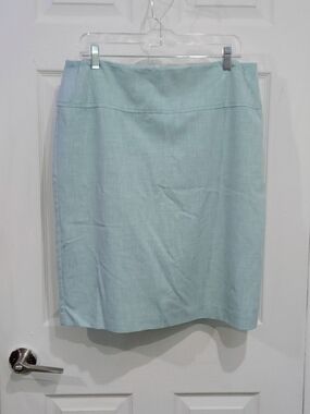Women's Pastel Blue Pencil Skirt - Sleek Office Essential